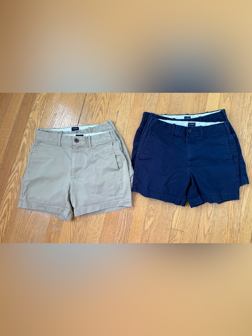 J. Crew Men's Chino Shorts in Khaki and Navy